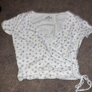 Hollister Floral Print Cross Tee